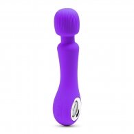Purple Rechargeable Silicone Wand Massager 19.5 CM