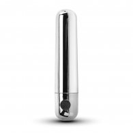 3.8" Silver 10-Speed USB Vibrating Bullet