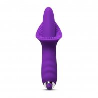10 Speeds Purple Color Silicone Vibrating Tongue 14.5 cm
