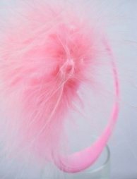 Ροζ γυναικείο c-string με πούπουλα