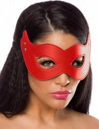 Red Leather Eye Mask