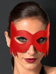 Red Leather Eye Mask