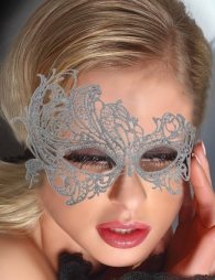 Glamorous Silver Lace Eye Mask