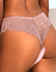 Plus Size High Quality Pink Sexy Floral Lace Panty