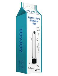 ToyJoy Retro Ultra Slimline Vibrator Silver 17cm