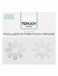 POWER STRETCHY RINGS CLEAR 2PCS