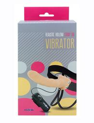 Seven Creations Realistic Hollow Strap On Vibrator Flesh 20cm
