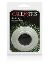 Calexotics Tri Cock Rings 4.5cm Glow in the Dark
