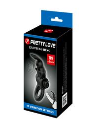 Pretty Love Exciting Ring Vibrating Cockring Black