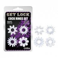 4 Cock Ring Set Clear