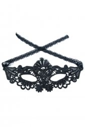 Black Thick Lace Crochet Party Mask