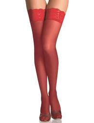 Red Floral Lace Stocking