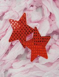 Red Pretty Star Sequin Nipple Covers