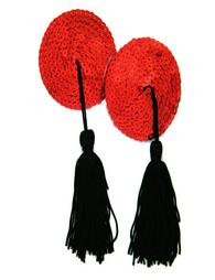 Red Heart Tassel Adhesive Nipple Cover