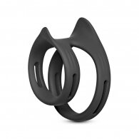 Black Color Silicone Dual Penis Rings